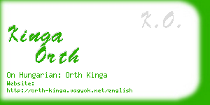 kinga orth business card